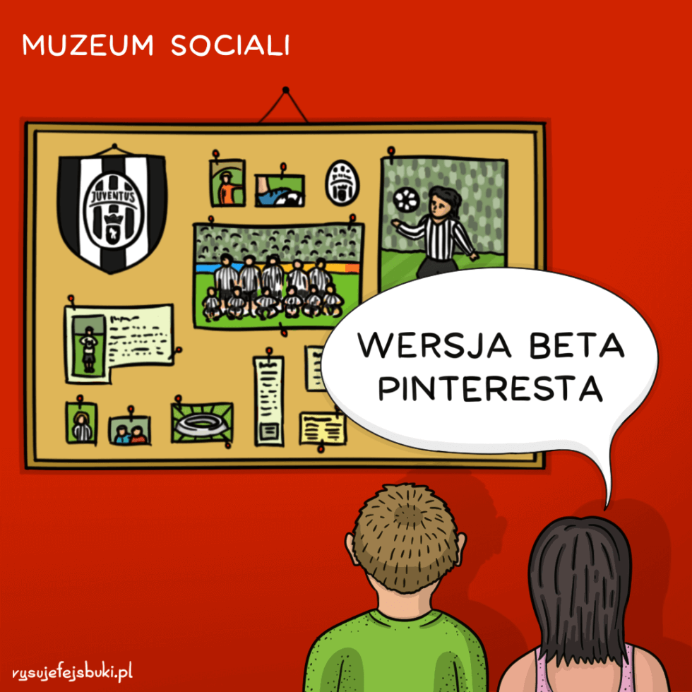 Muzeum sociali - wersja beta Pinteresta