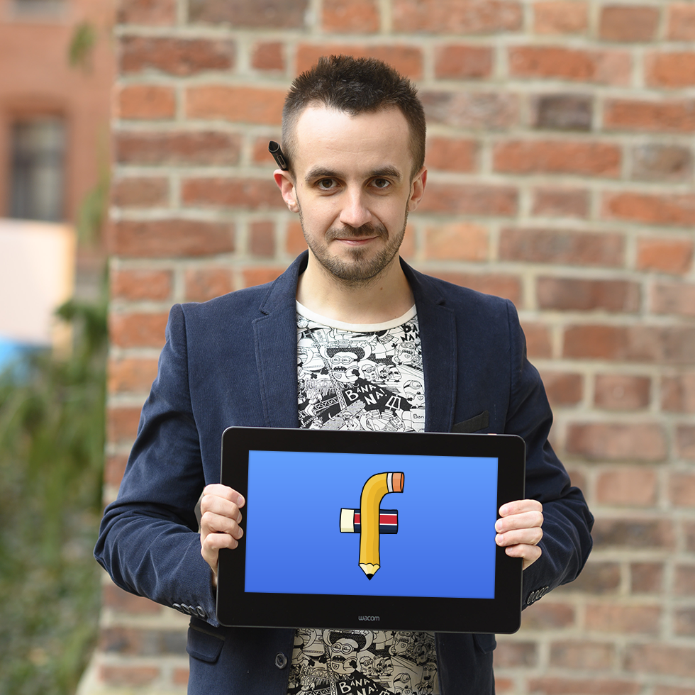 Tomasz Brusik - autor bloga Rysuję fejsbuki z tabletem graficznym